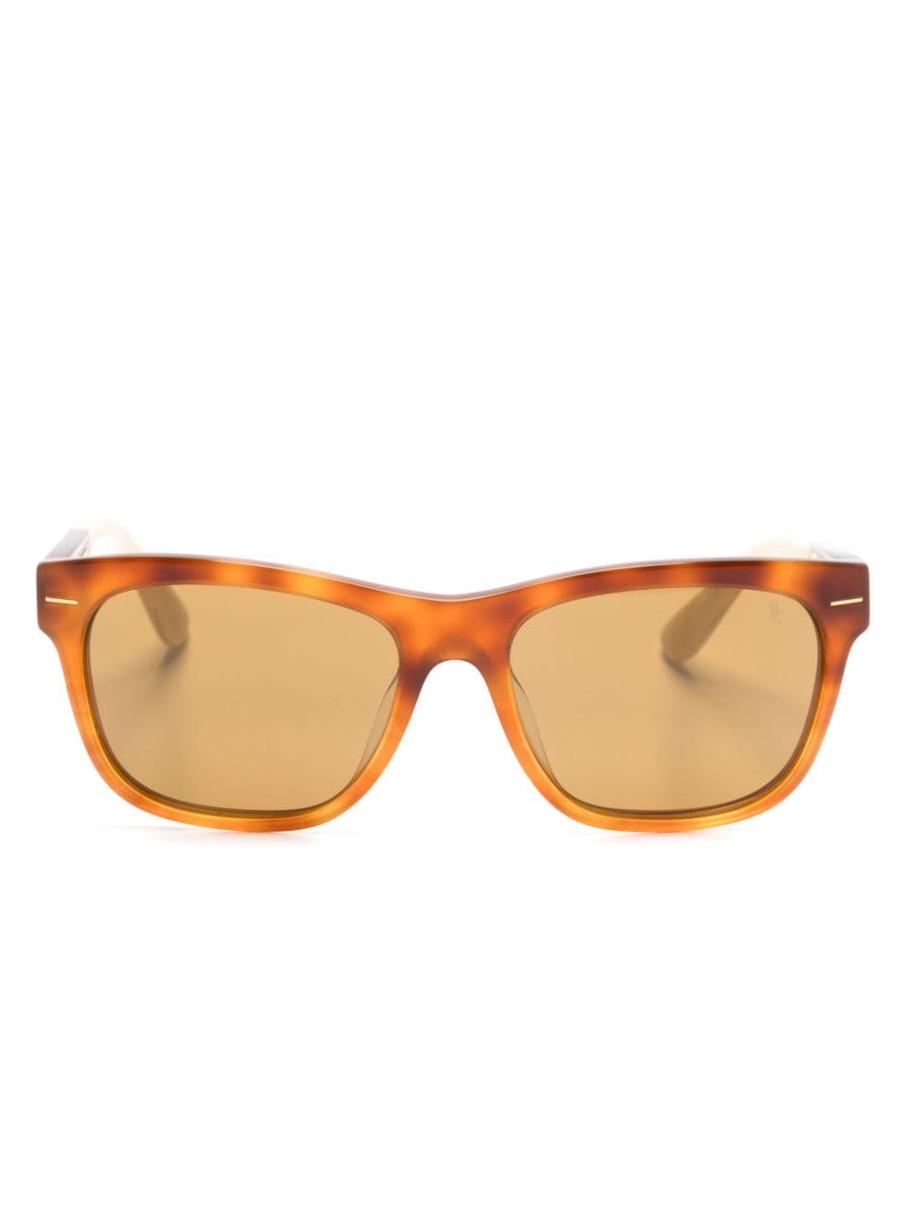 Brunello Cucinelli Sunglasses Leather Brown Acetate