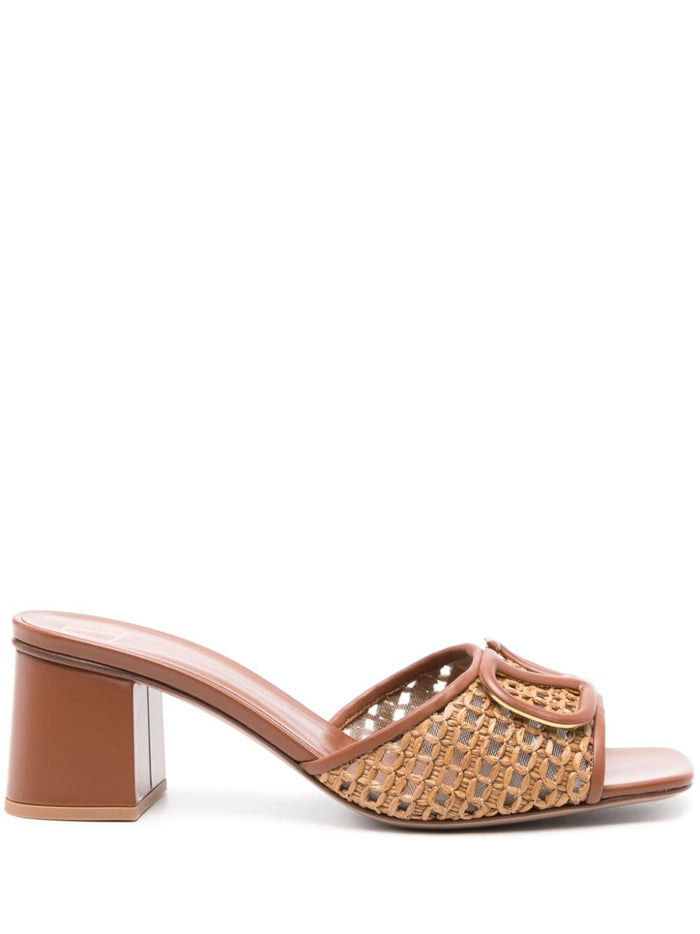 Valentino Garavani Sandals Brown Furs & Skins->leather100 %
