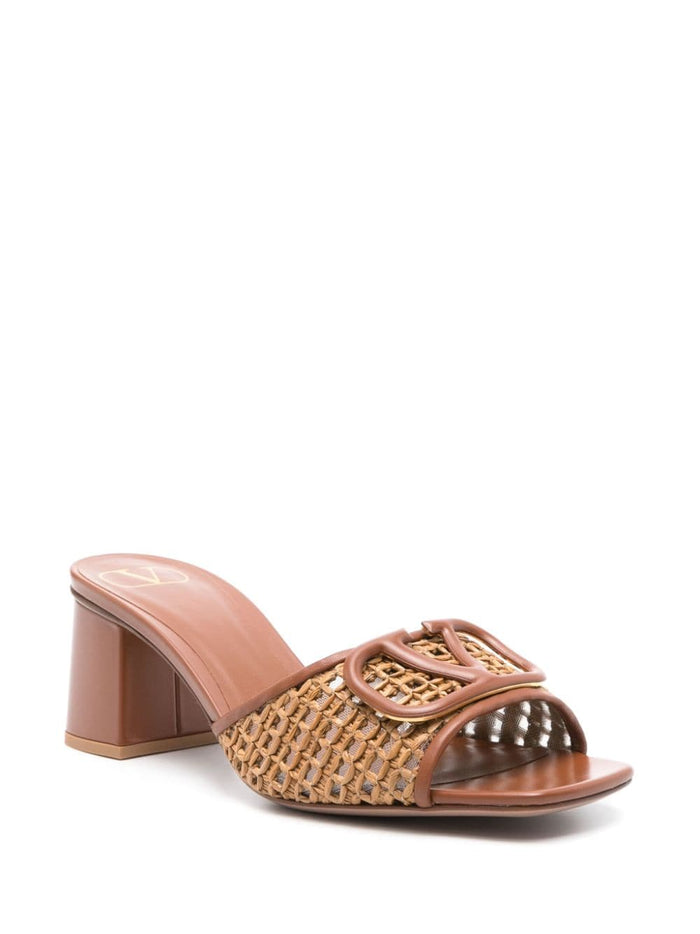 Valentino Garavani Sandals Brown Furs & Skins->leather100 %
