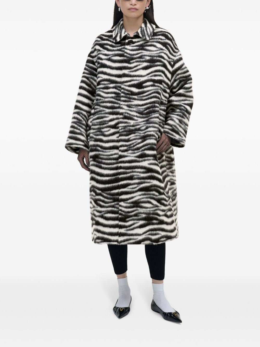 Marc Jacobs Coats Zebrato Alpaca Cotton Virgin Wool