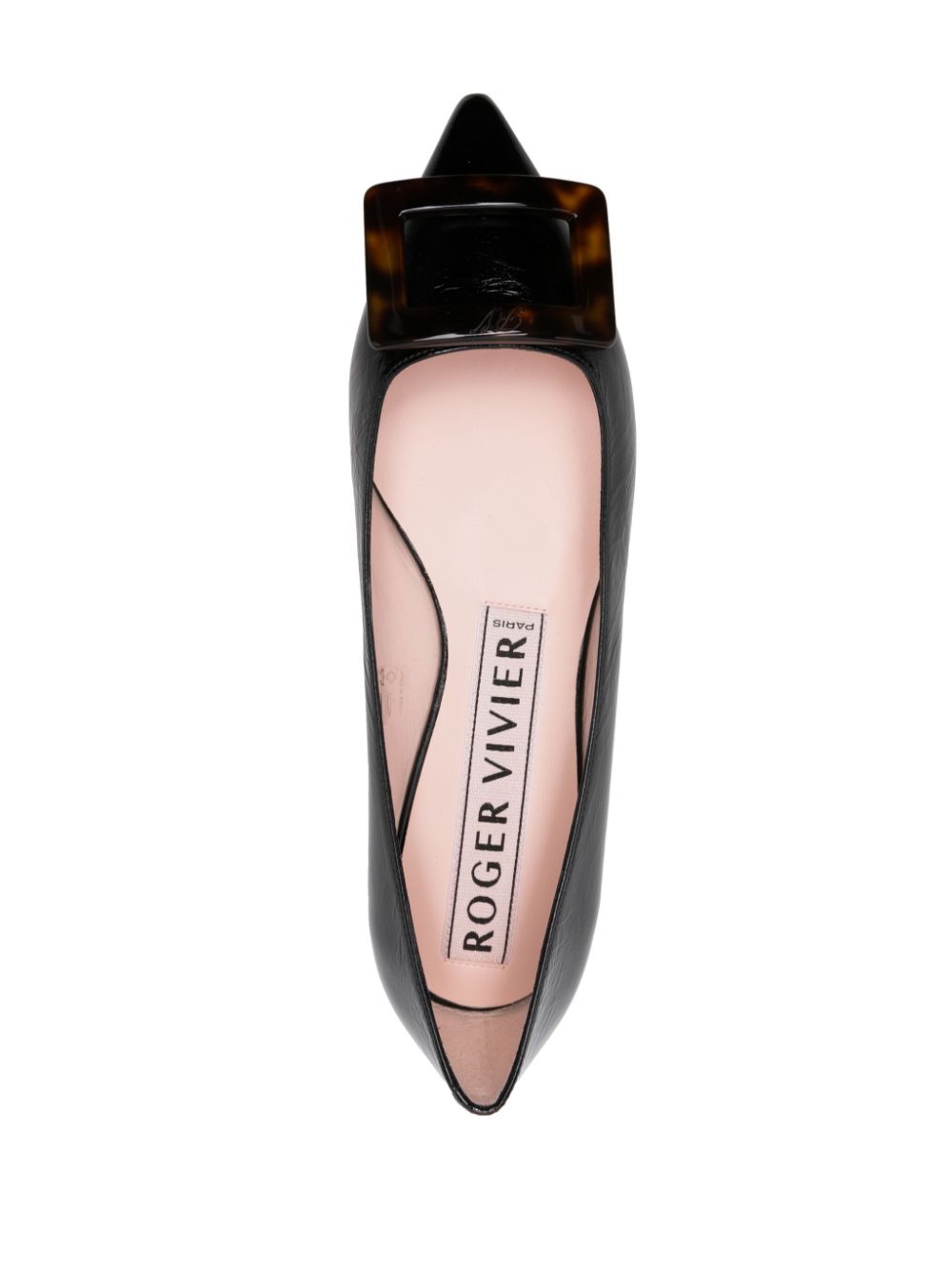 Roger Vivier Flat Shoes Black Calf Leather