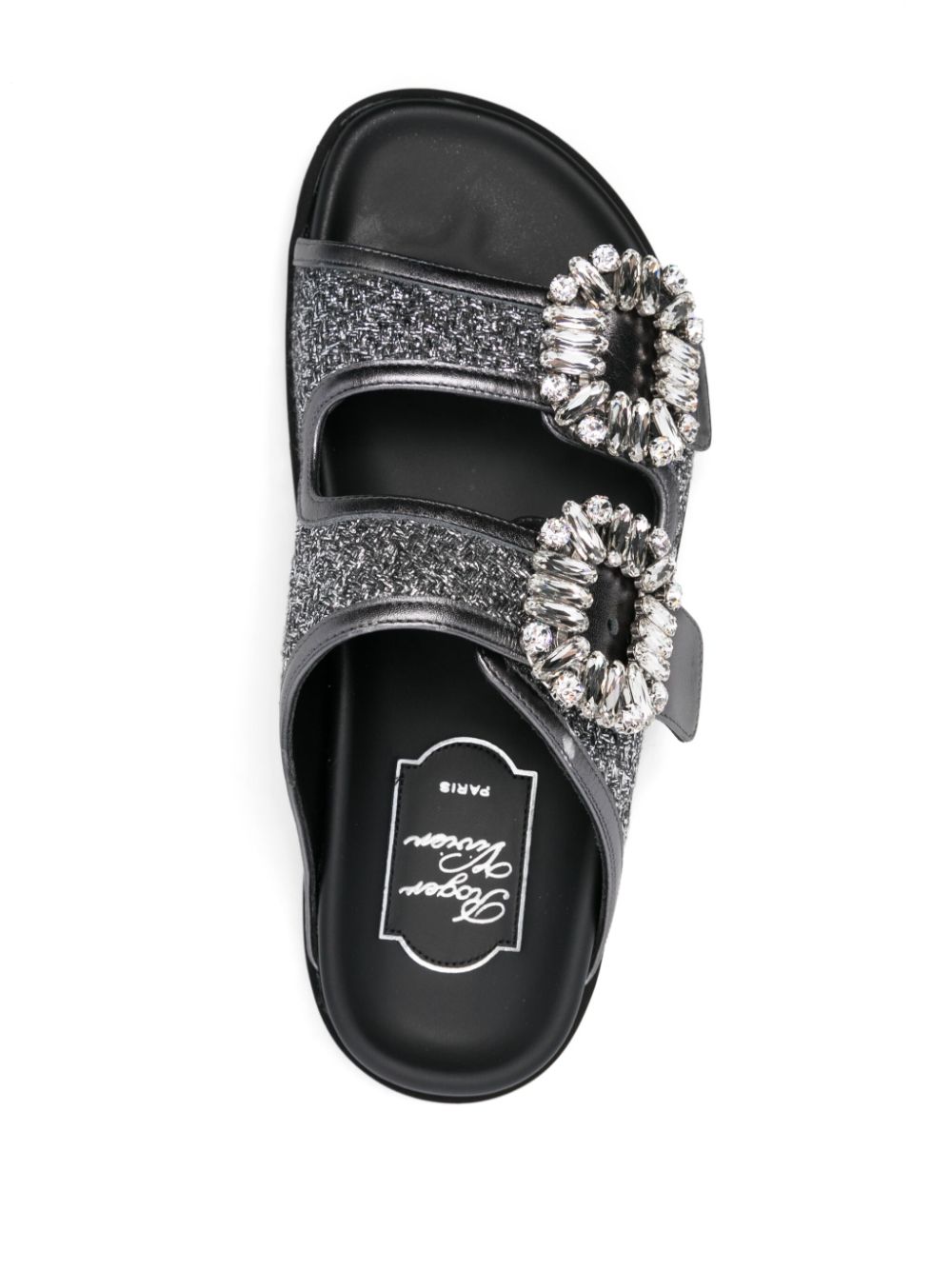 Roger Vivier Sandals Grey Leather100 %