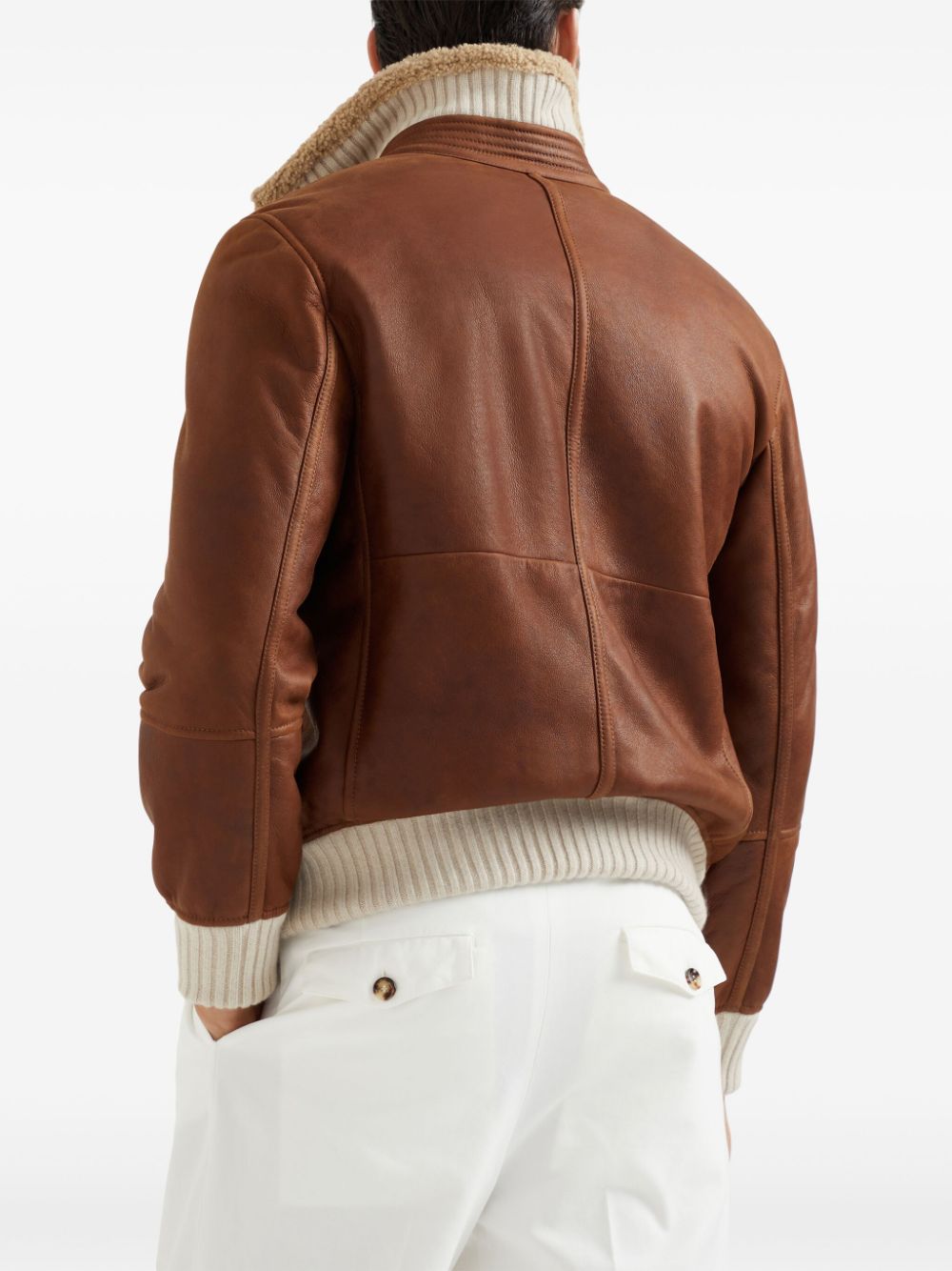 Brunello Cucinelli Jackets Marrone Shearling