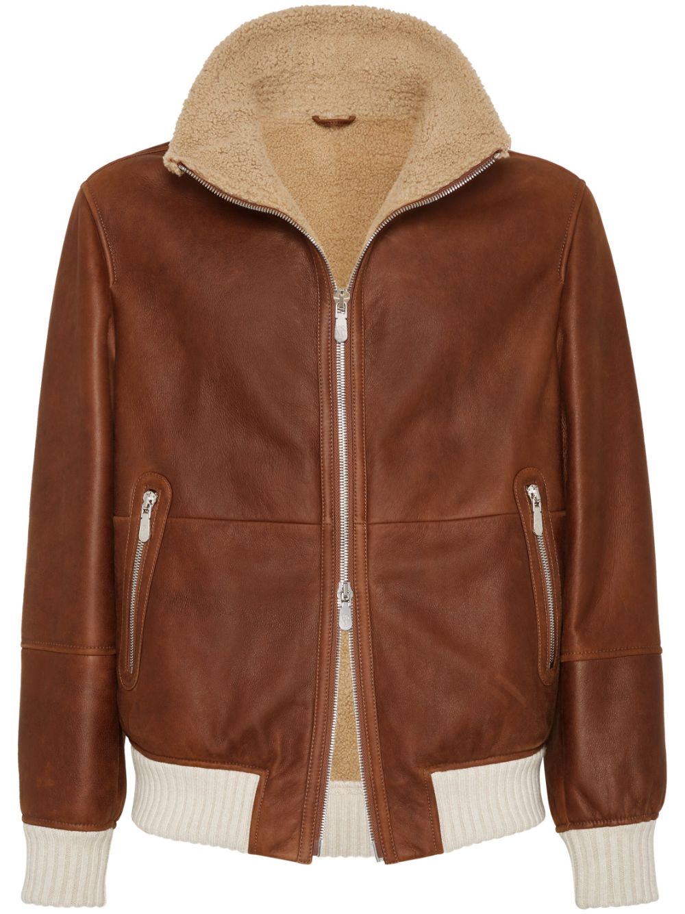Brunello Cucinelli Jackets Marrone Shearling