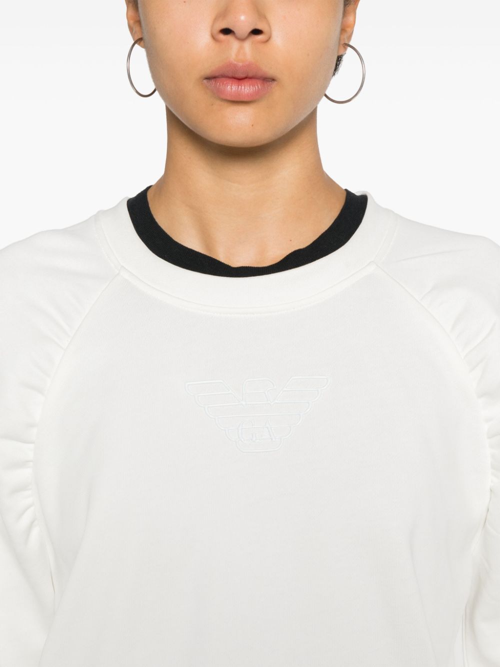 Emporio Armani Sweaters Bianco Cotton