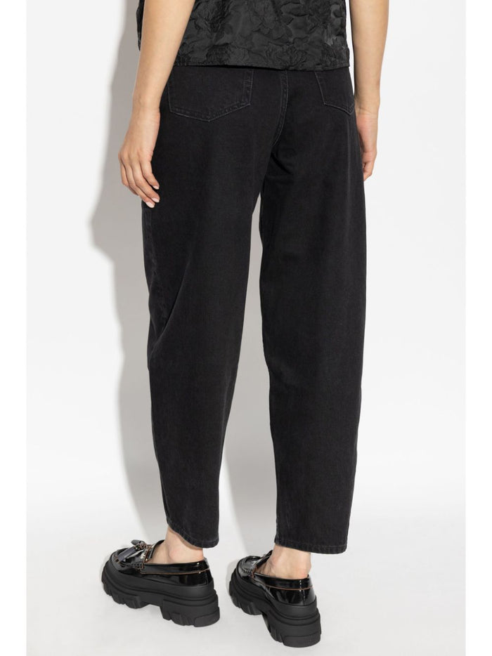 Ganni Jeans Black Cotton