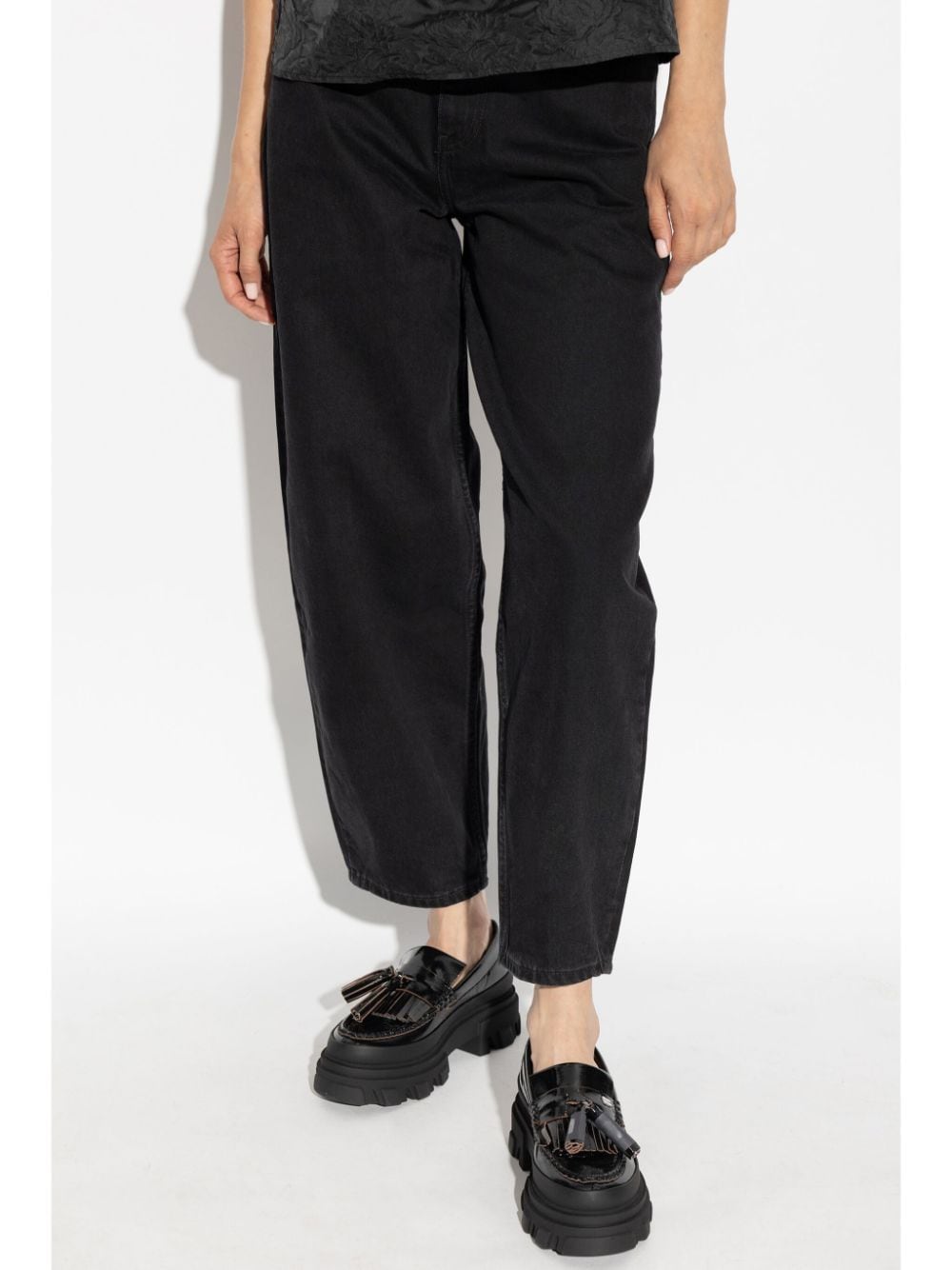 Ganni Jeans Black Cotton