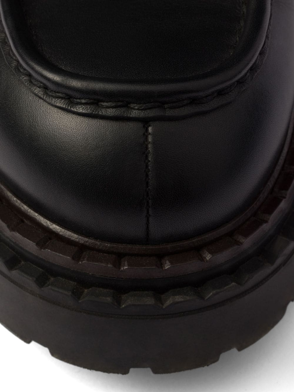 Prada Flat Shoes Black Leather
