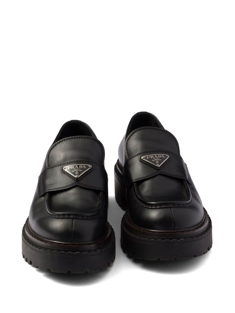 Prada Flat Shoes Black Leather