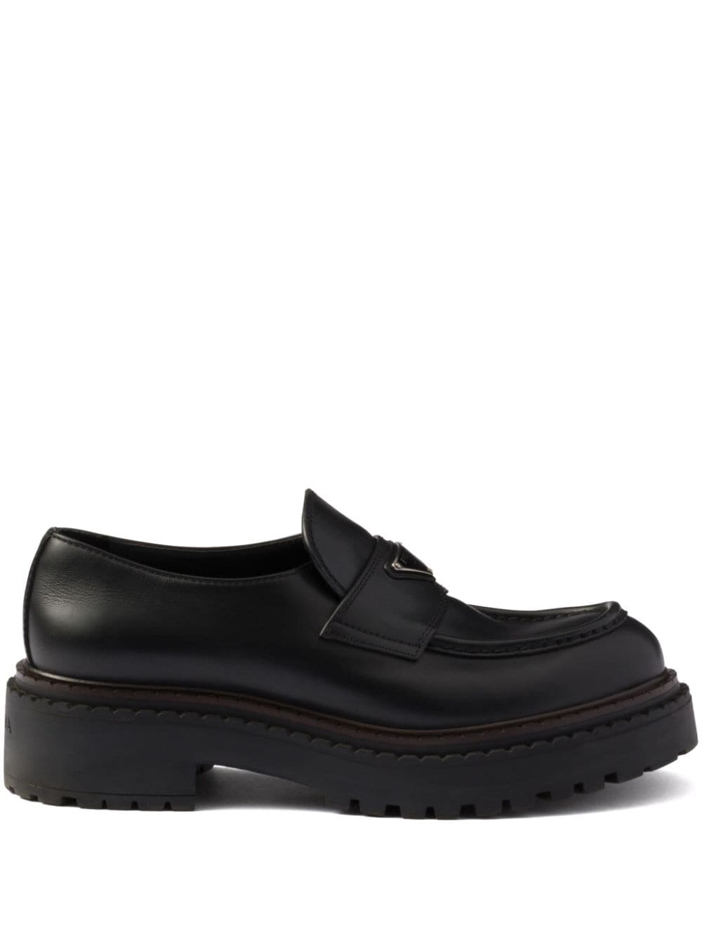 Prada Flat Shoes Black Leather