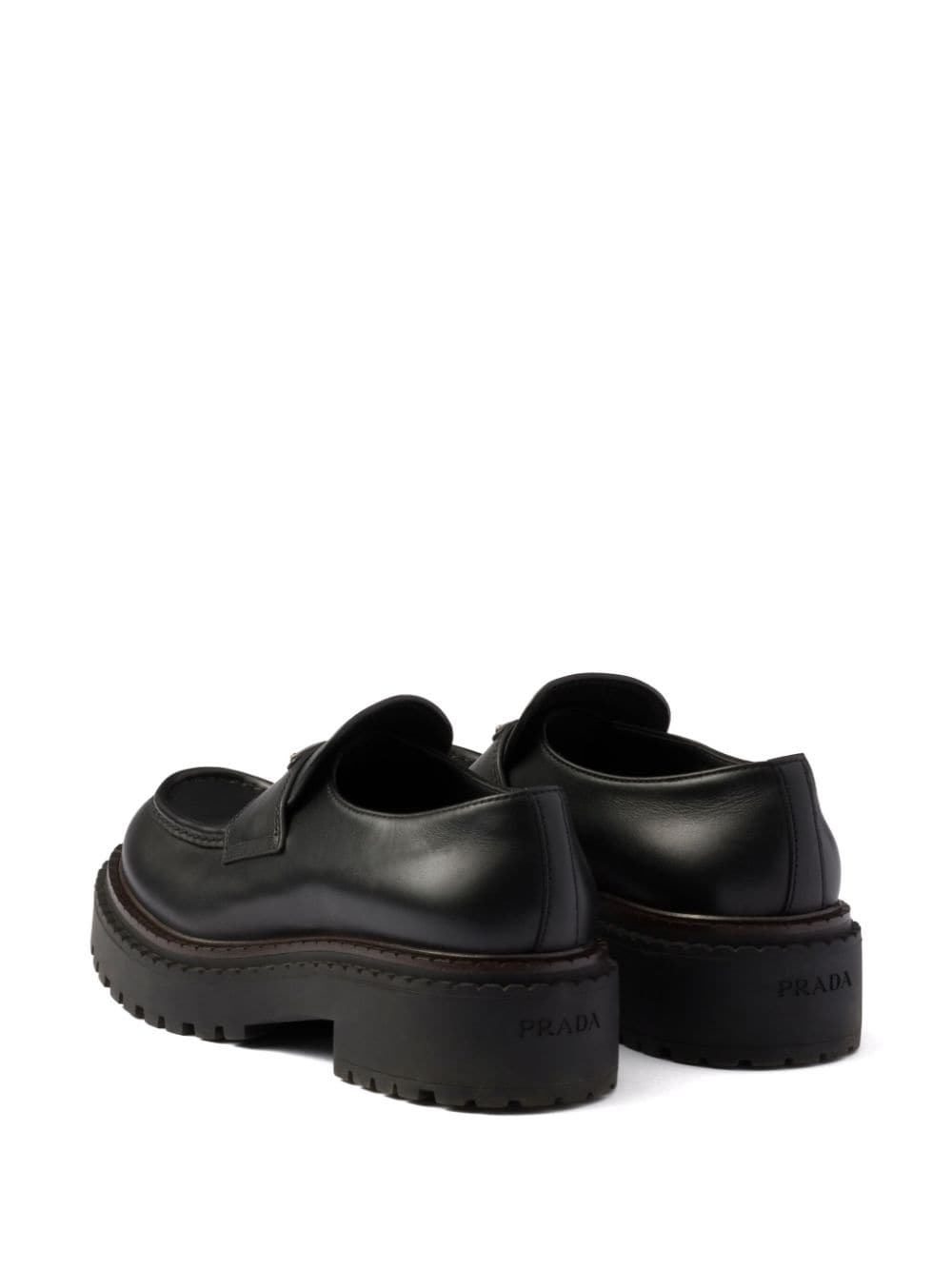 Prada Flat Shoes Black Leather