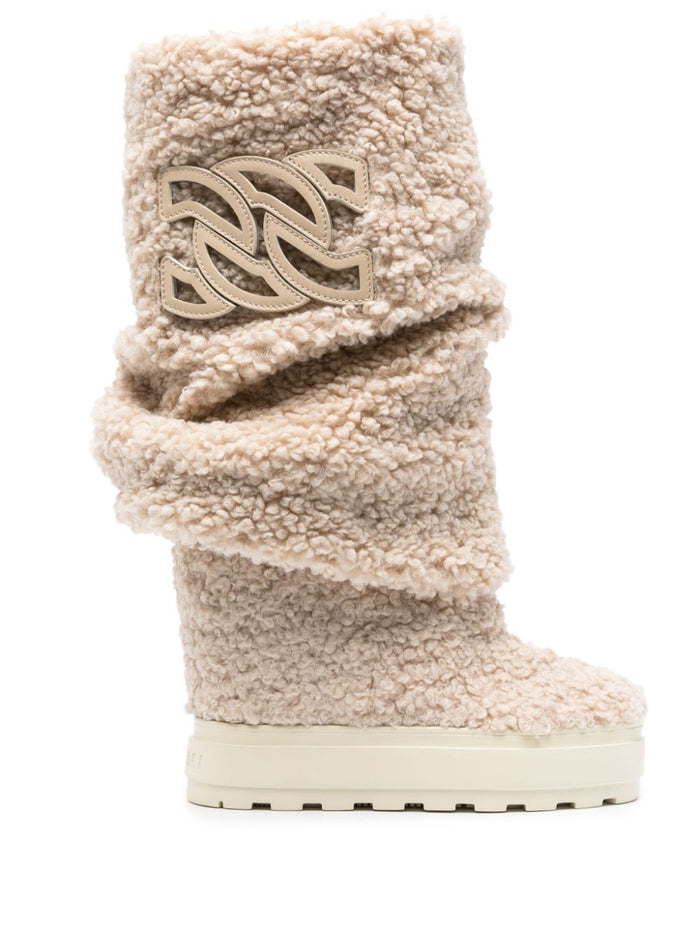 Casadei Boots Beige Leather
