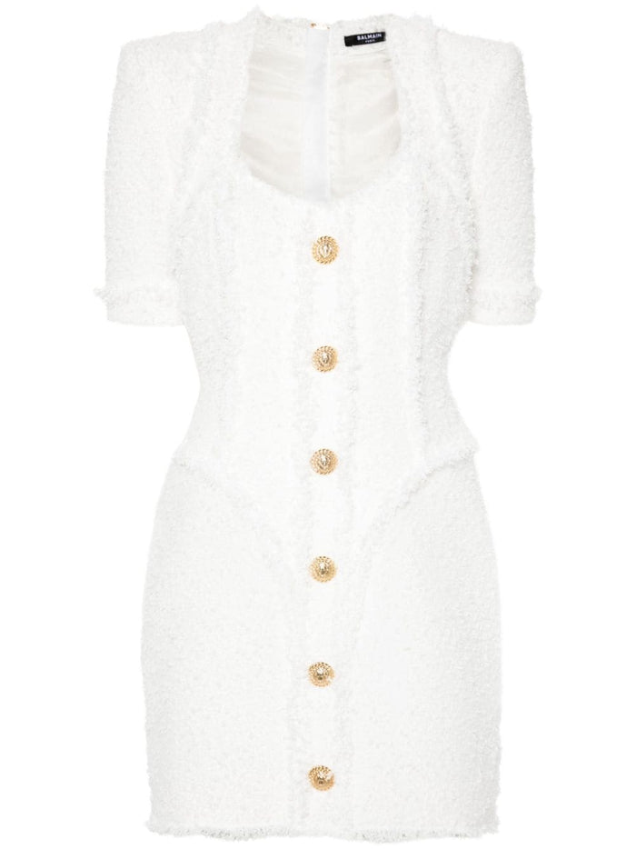 Balmain Dresses White Polyamide