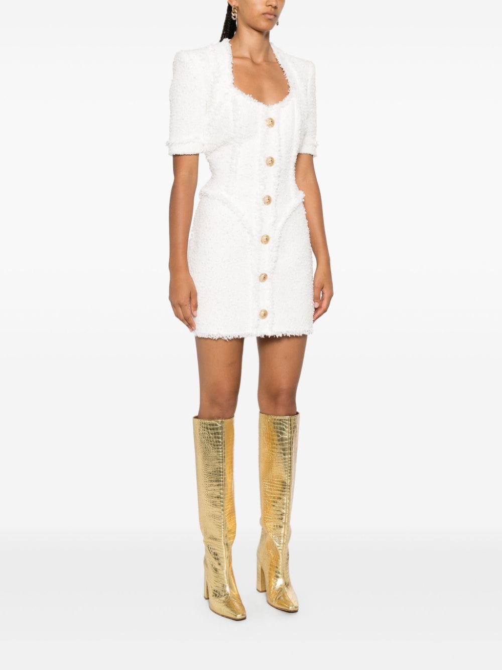 Balmain Dresses White Polyamide