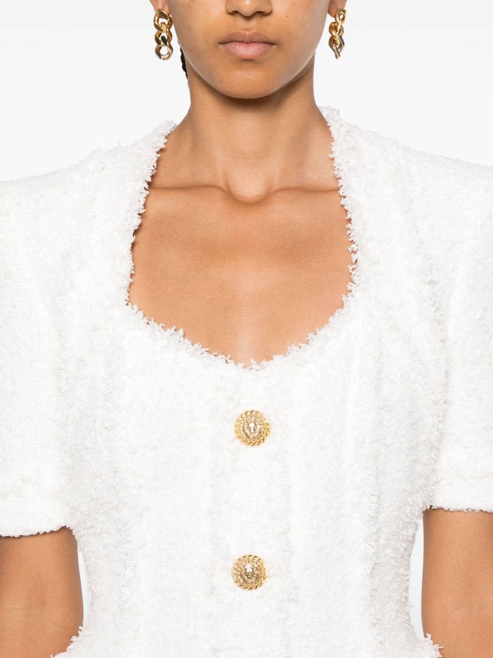 Balmain Dresses White Polyamide