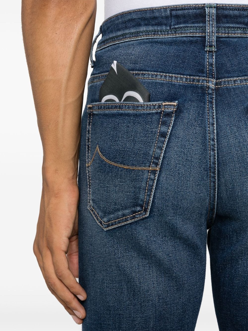 Jacob Cohen Jeans Blue Cotton Polyester Elastane