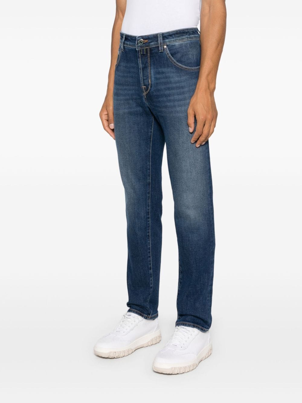 Jacob Cohen Jeans Blue Cotton Polyester Elastane