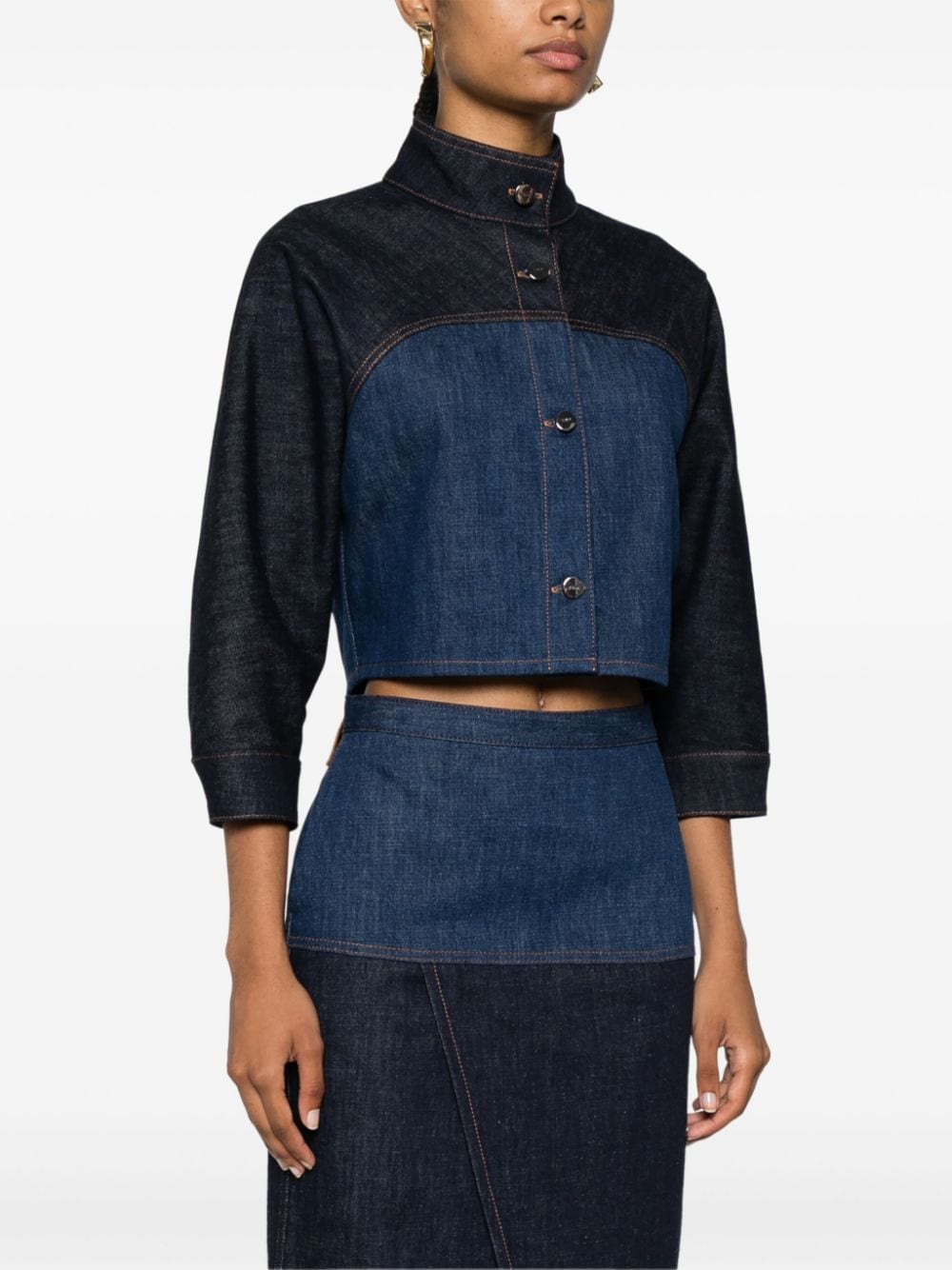 Fendi Coats Blue Cotton