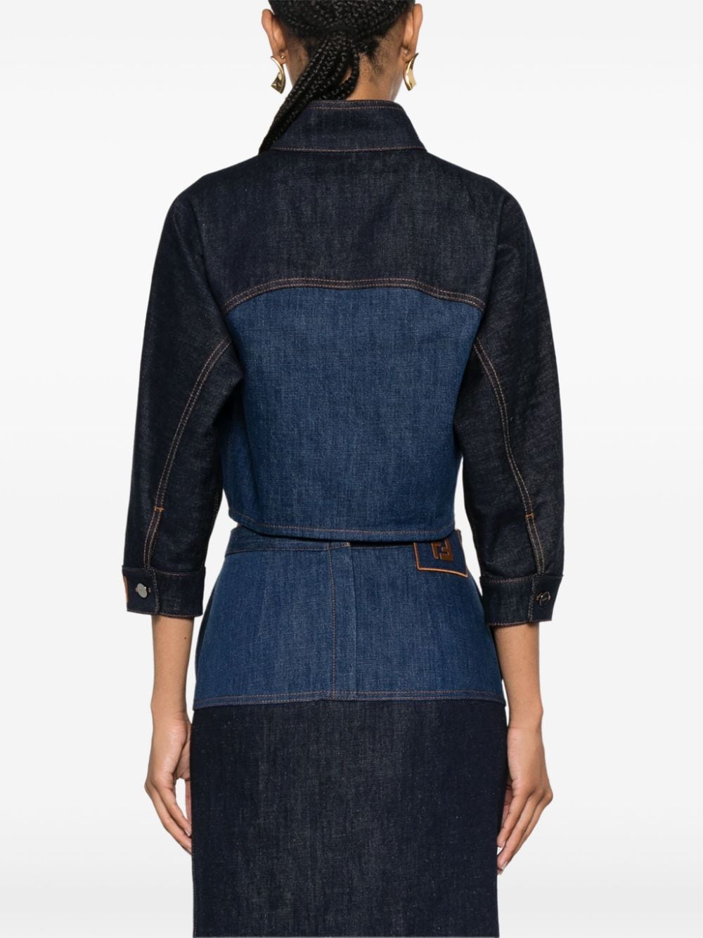 Fendi Coats Blue Cotton