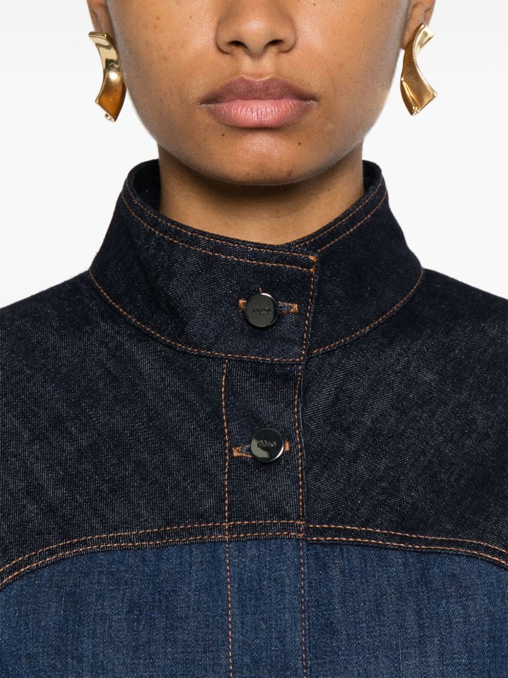 Fendi Coats Blue Cotton