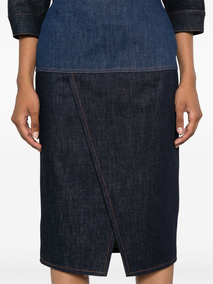 Fendi Skirts Blue Cotton