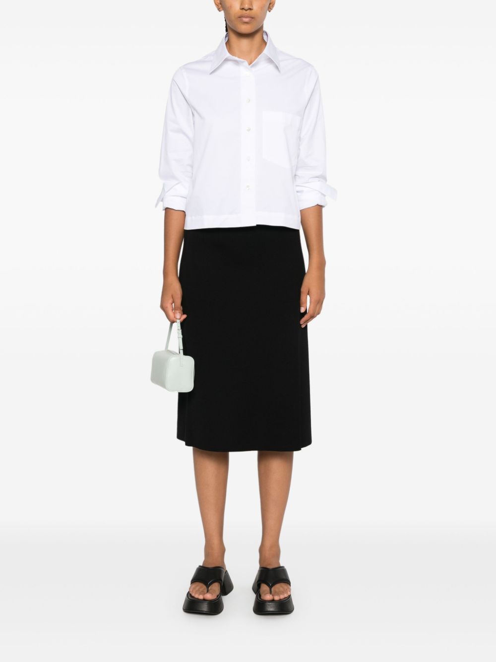 Mrz Skirts Black Virgin Wool