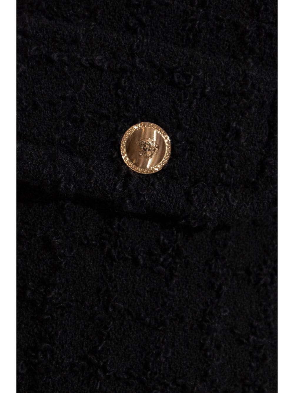 Versace Shorts Black Virgin Wool Mohair Nylon