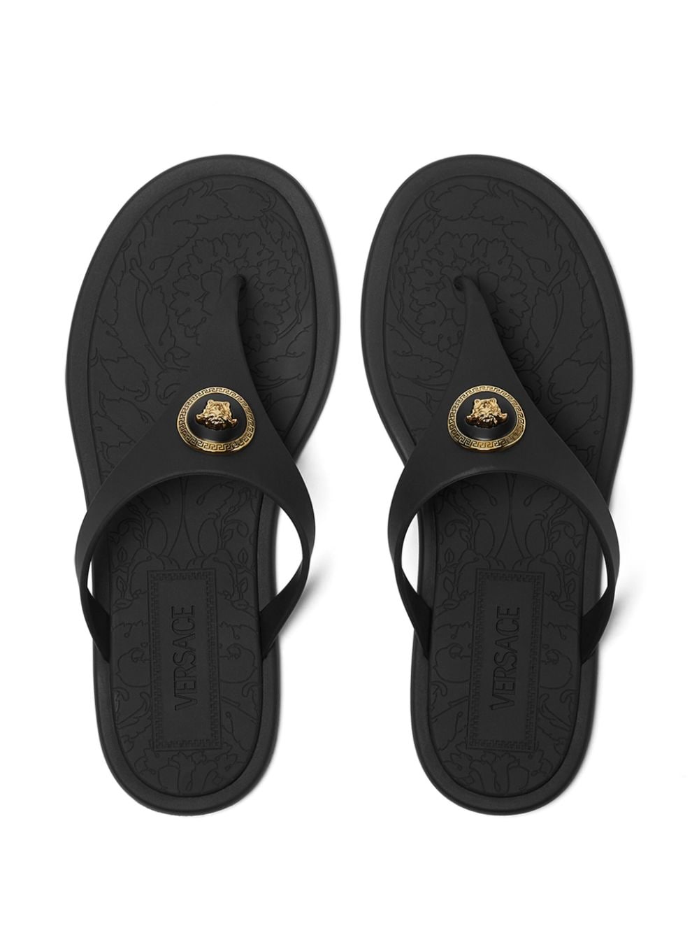 Versace Sandals Black Pvc