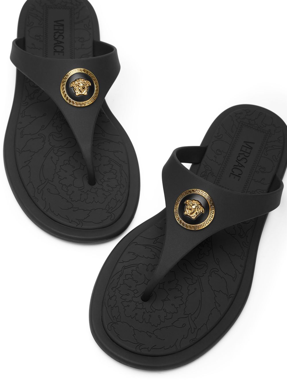 Versace Sandals Black Pvc