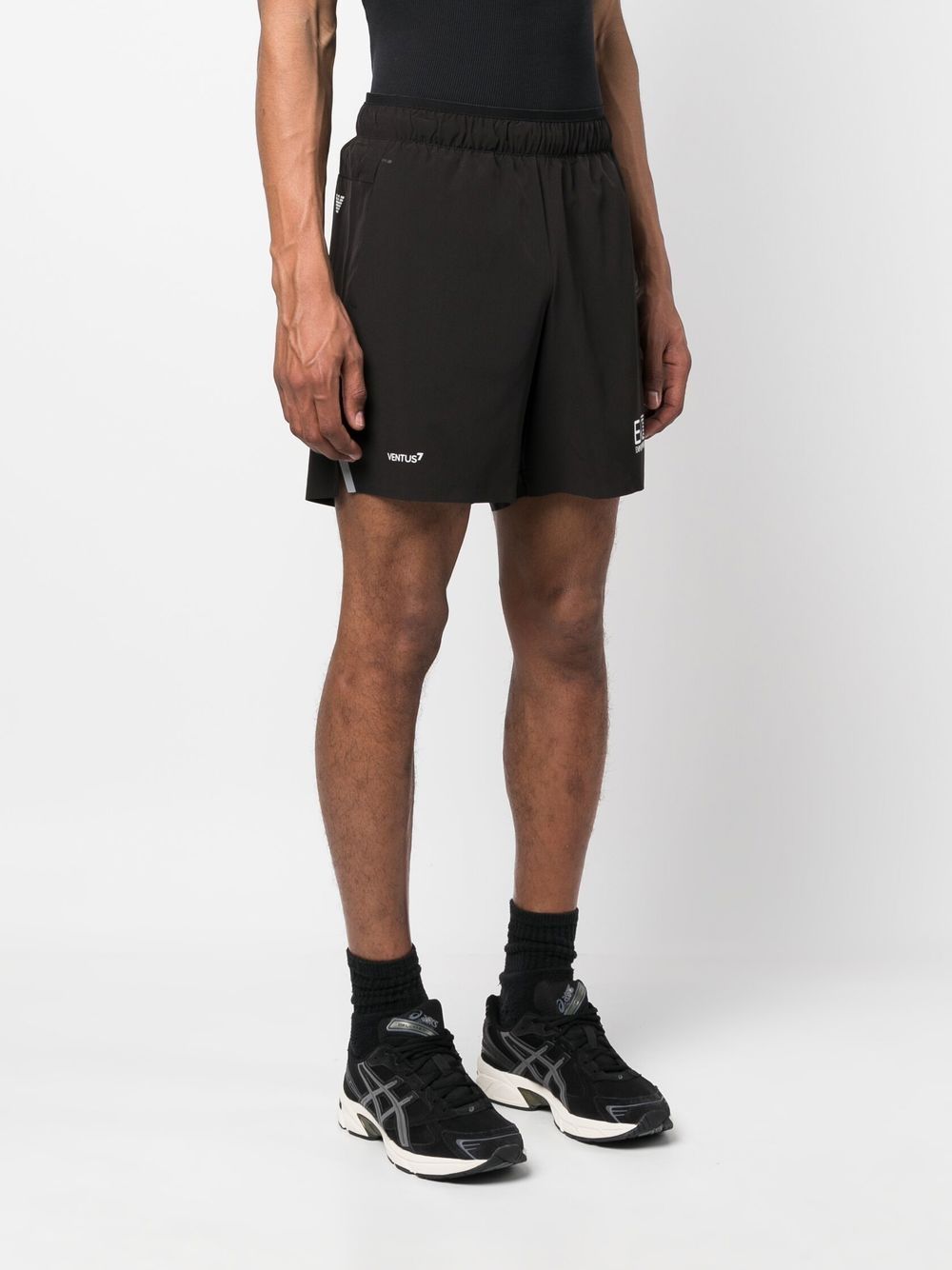 Ea7 Shorts Nero Polyester Elastane