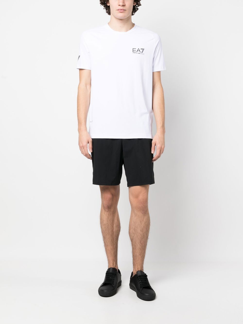 Ea7 T-Shirts And Polos Bianco Polyamide Elastane