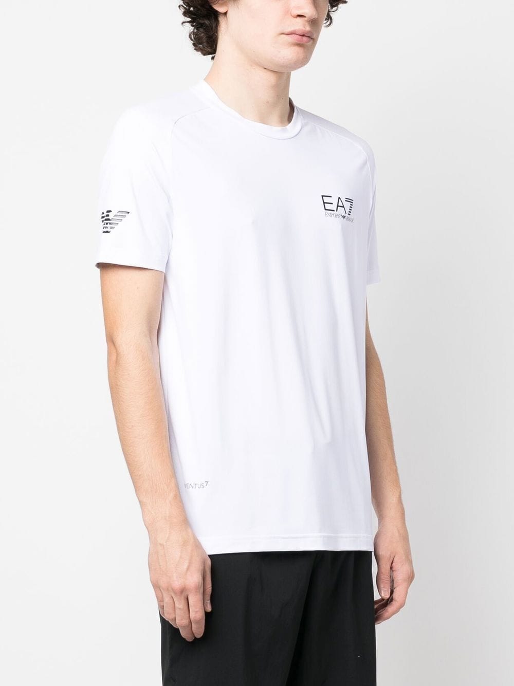 Ea7 T-Shirts And Polos Bianco Polyamide Elastane