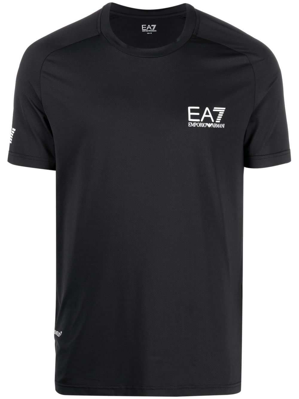 Ea7 T-Shirts And Polos Nero Polyamide Elastane