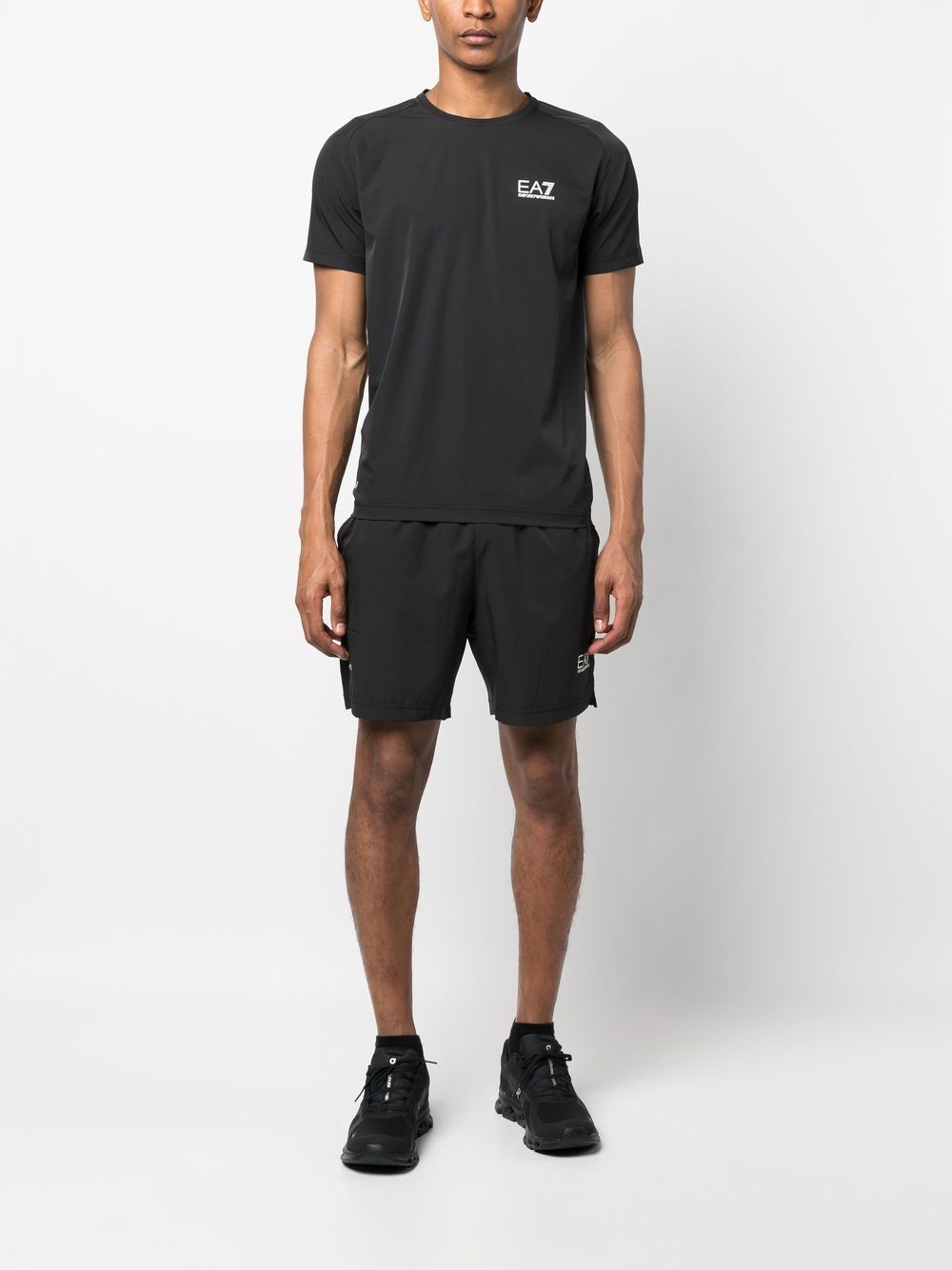 Ea7 Sweaters Nero Polyester Elastane