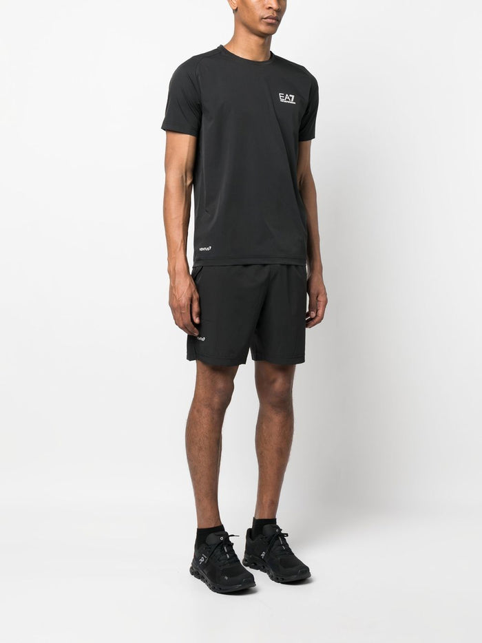 Ea7 Sweaters Nero Polyester Elastane