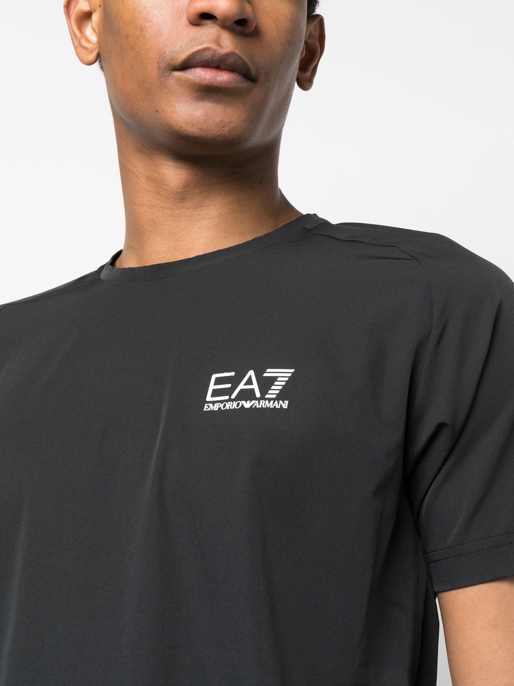 Ea7 Sweaters Nero Polyester Elastane