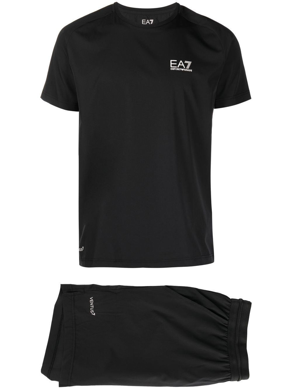 Ea7 Sweaters Nero Polyester Elastane