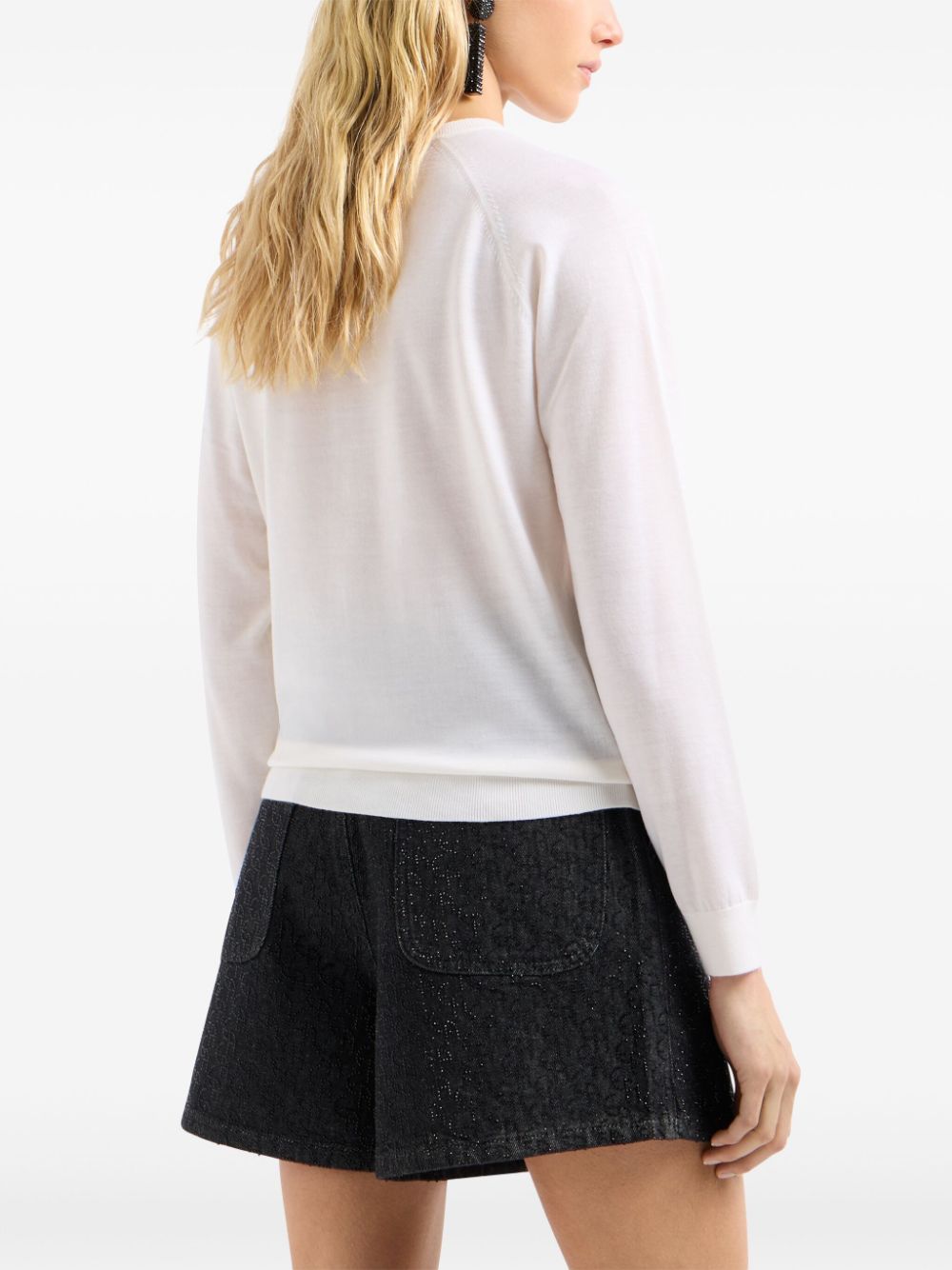 Emporio Armani Sweaters Bianco Virgin Wool