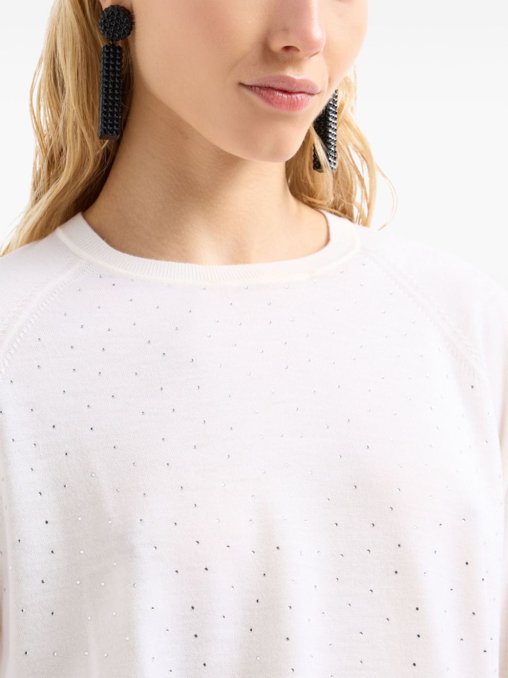 Emporio Armani Sweaters Bianco Virgin Wool
