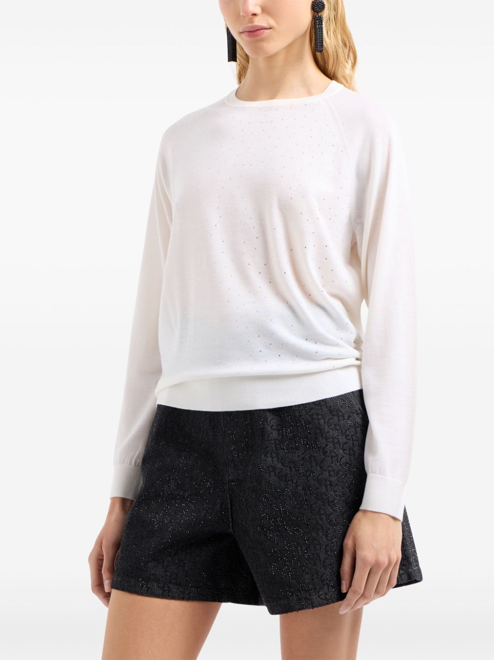 Emporio Armani Sweaters Bianco Virgin Wool