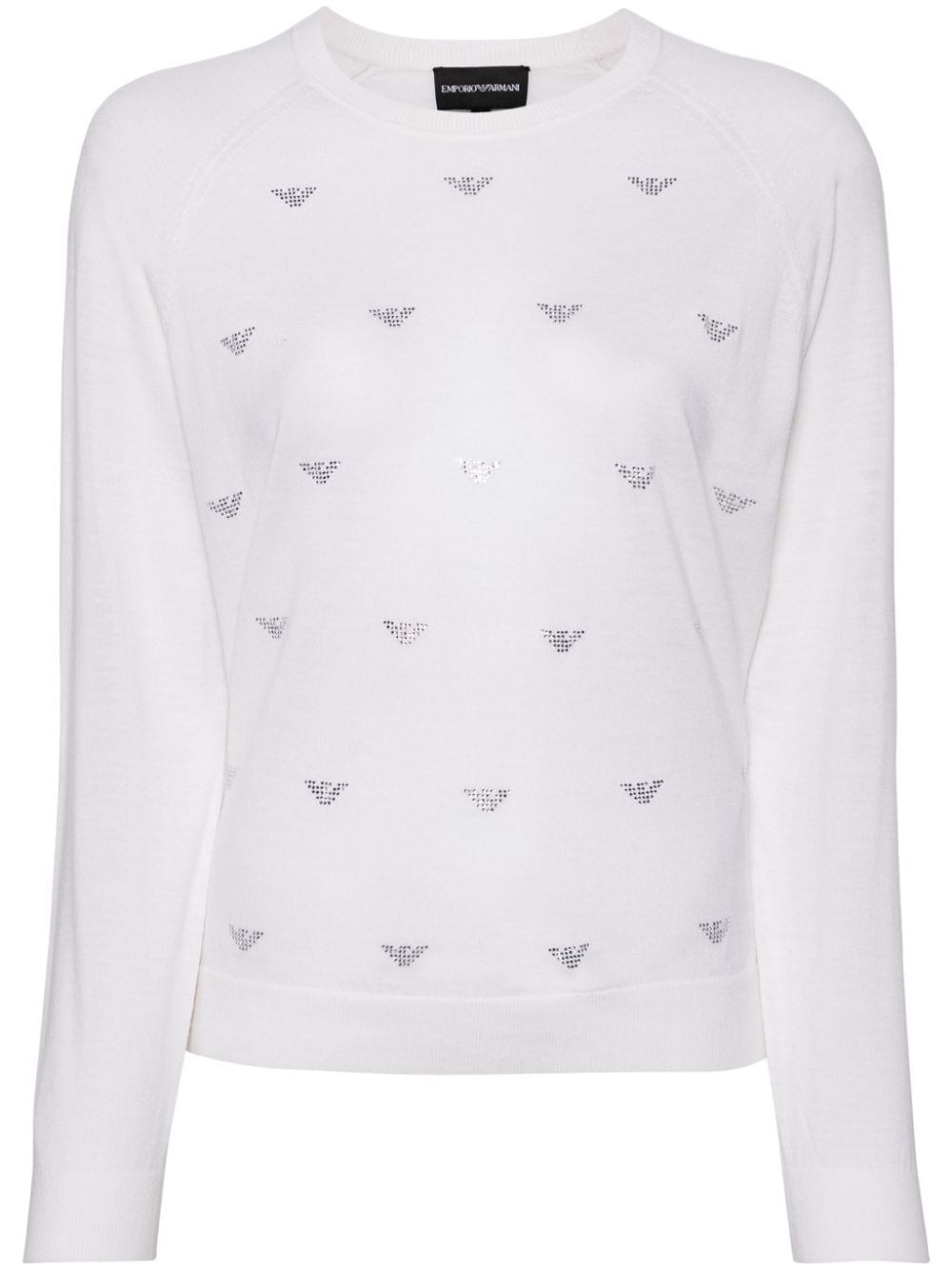 Emporio Armani Sweaters Bianco Virgin Wool