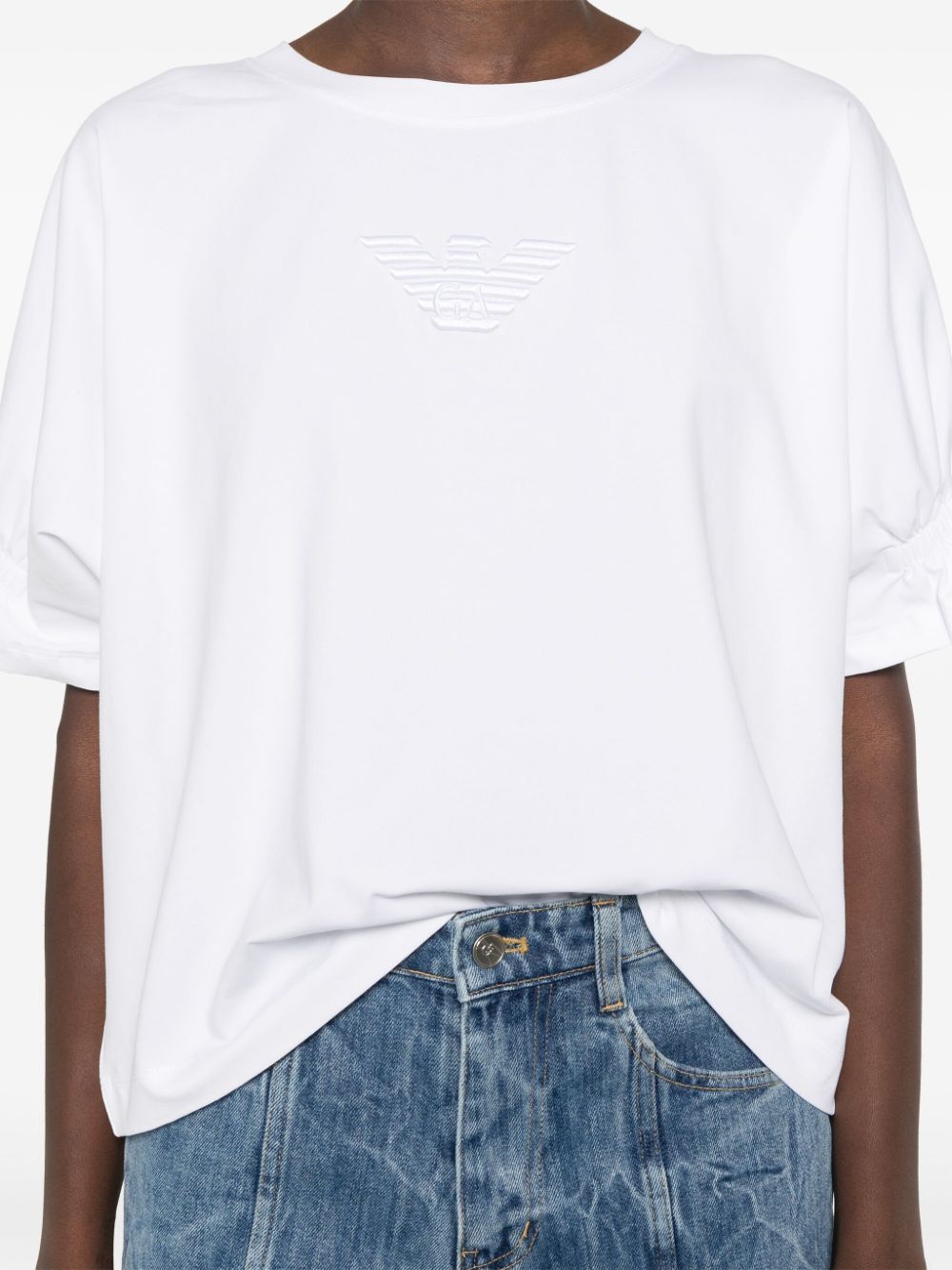 Emporio Armani T-Shirts And Polos Bianco Cotton