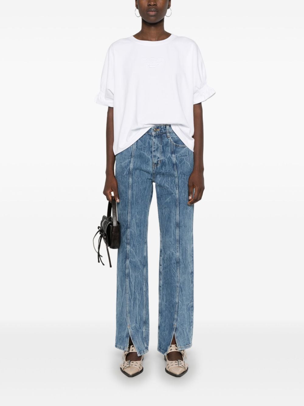 Emporio Armani T-Shirts And Polos Bianco Cotton