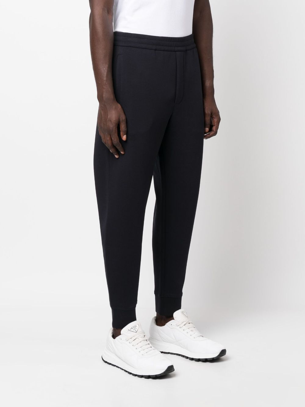 Emporio Armani Trousers Blu Cotton Polyester Elastane