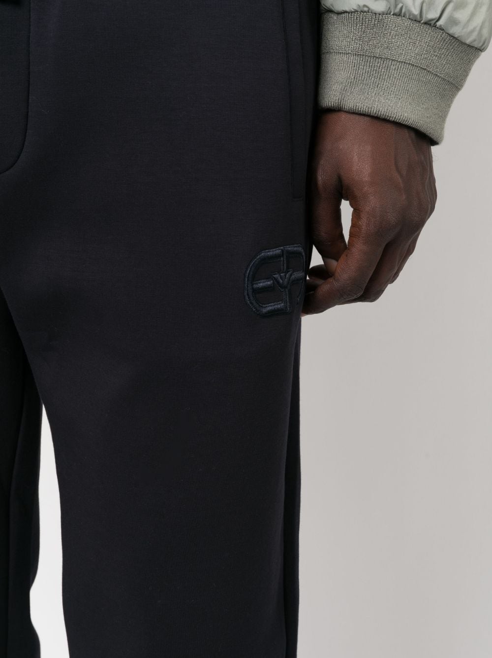 Emporio Armani Trousers Blu Cotton Polyester Elastane