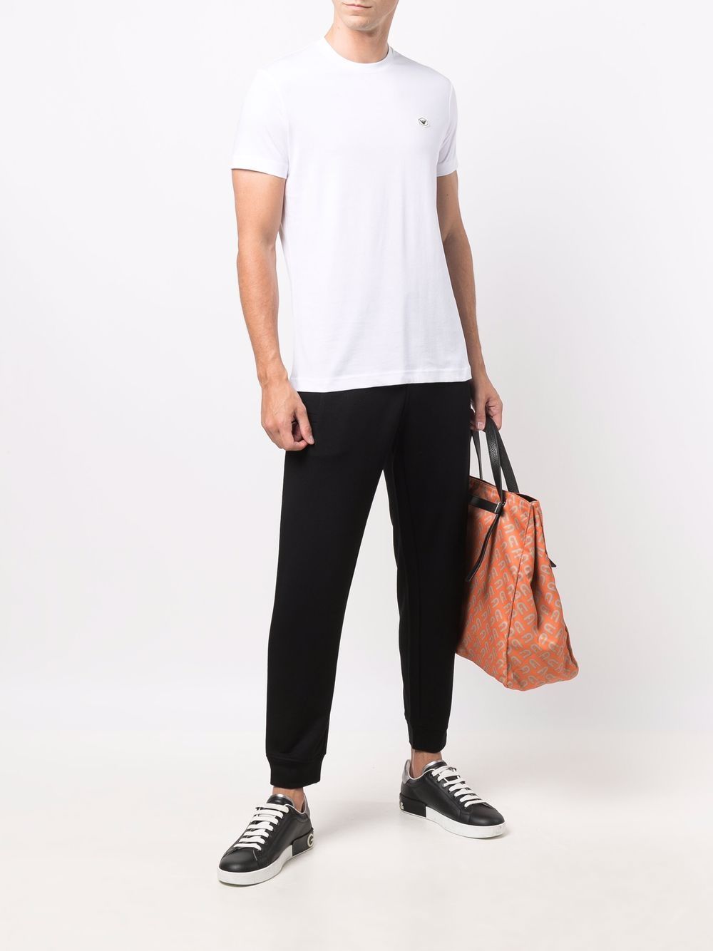 Emporio Armani Trousers Nero Cotton