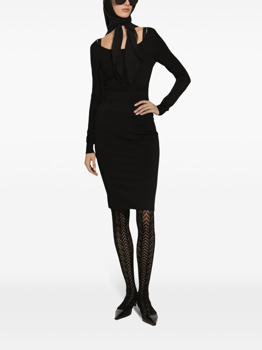 Dolce & Gabbana Sweaters Black Viscose Polyester