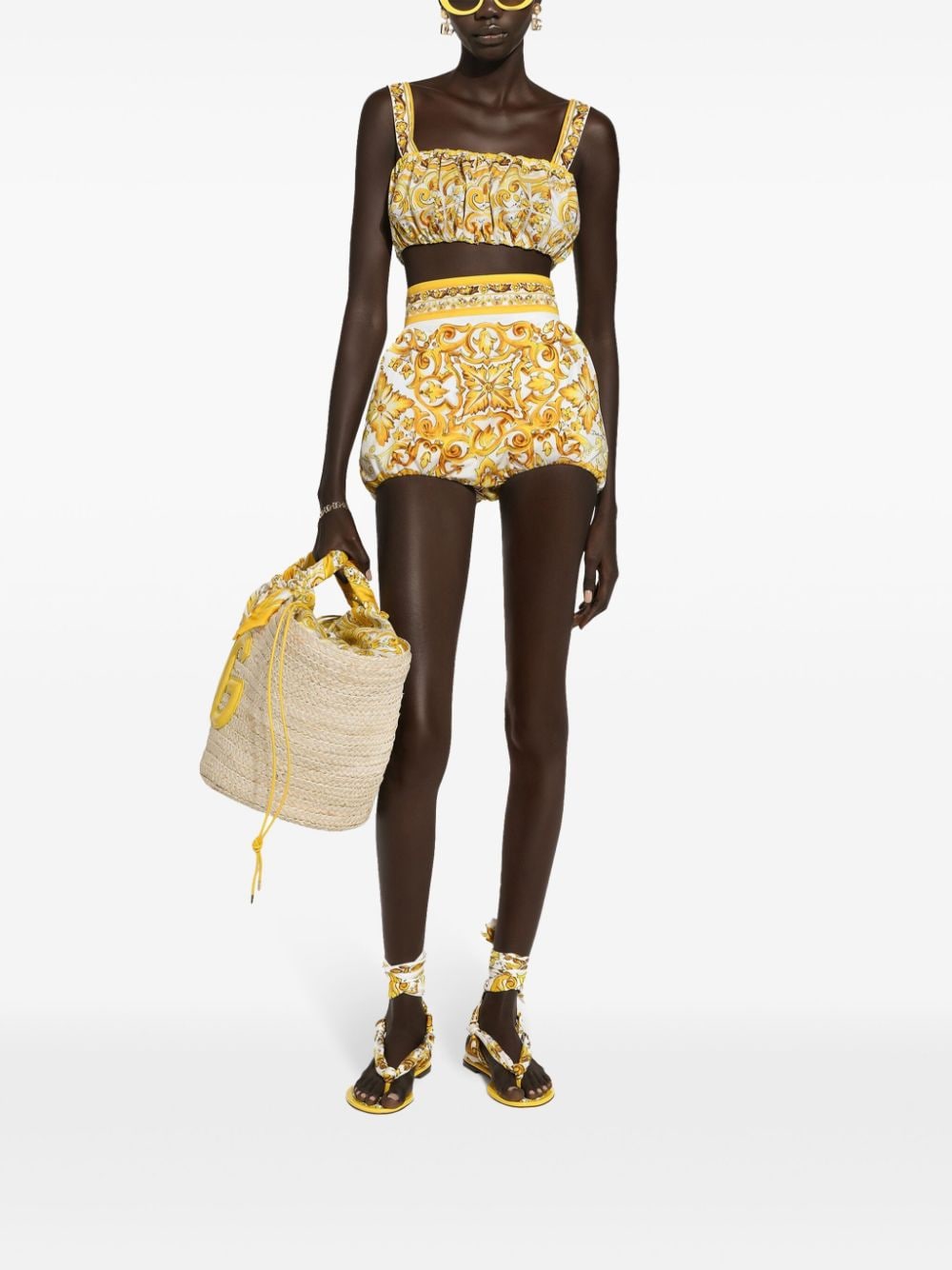 Dolce & Gabbana Top Yellow Cotton