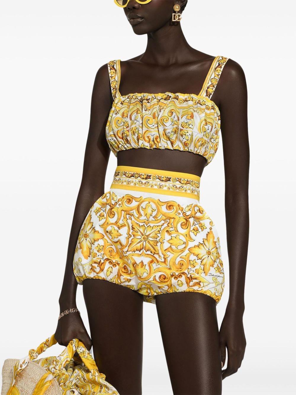 Dolce & Gabbana Top Yellow Cotton