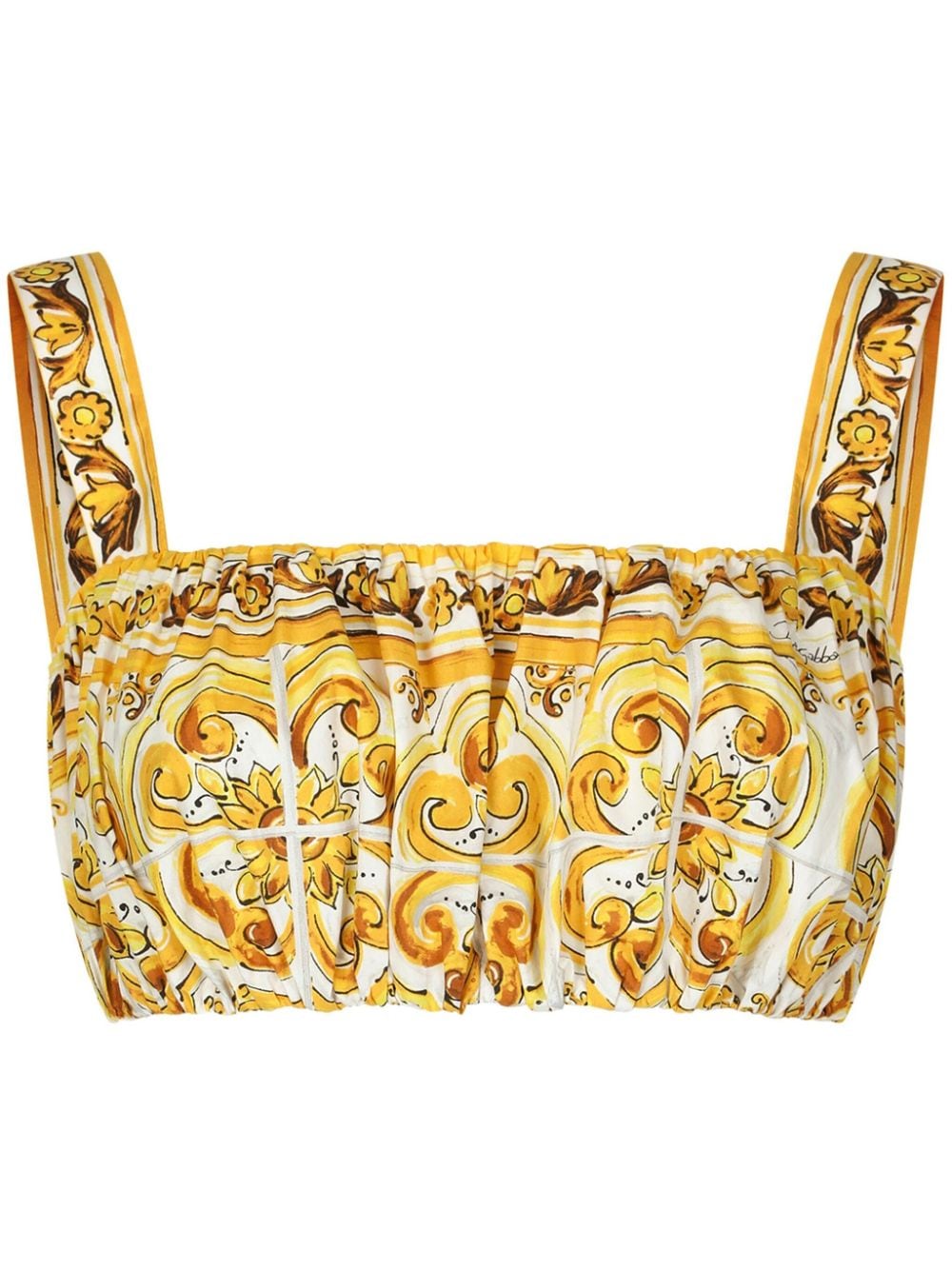 Dolce & Gabbana Top Yellow Cotton